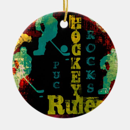 HOCKEY KERAMIK ORNAMENT (Vorne)