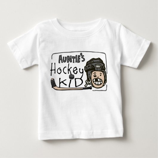Hockey Kid Tante Baby T-shirt (Vorderseite)