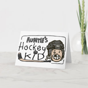 Hockey Kid Tante Feiertagskarte
