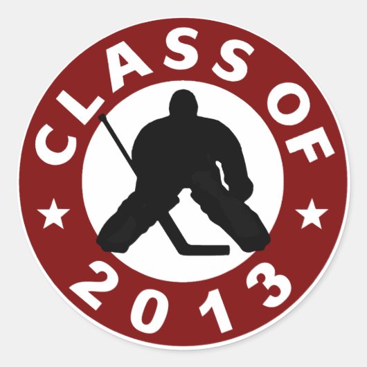 Hockey-Klasse 2013 Runder Aufkleber (Vorderseite)