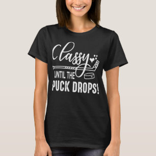 Hockey-Klasse bis der Puck fallen Niedliche Liebe T-Shirt