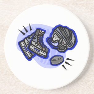 Hockey-Kobold-Sturzhelm u. Skate Getränkeuntersetzer