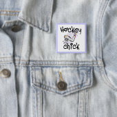 Hockey-Küken-T - Shirts und Geschenke Button (Beispiel)