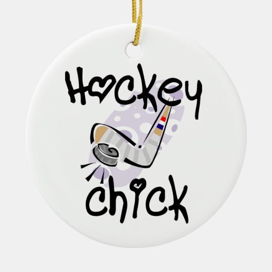 Hockey-Küken-T - Shirts und Geschenke Keramikornament (Vorne)