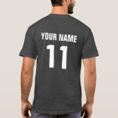 Hockey Languages Text Art T - Shirt, mit Back Prin T-Shirt (Rückseite)