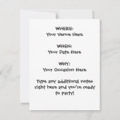 Hockey-Lebewesen-Klassiker-Party Einladung (Rückseite)