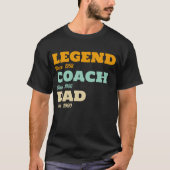 Hockey Legend Coach Vater - Custom Dates T-Shirt (Vorderseite)