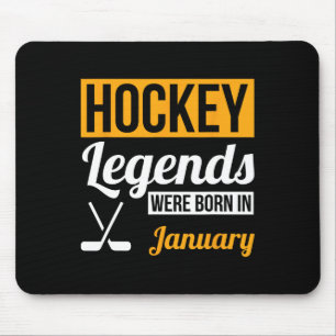 Hockey-Legenden wurden im Januar geboren Geburtsta Mousepad