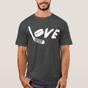Hockey Liebe Eishockeyspieler  T-Shirt