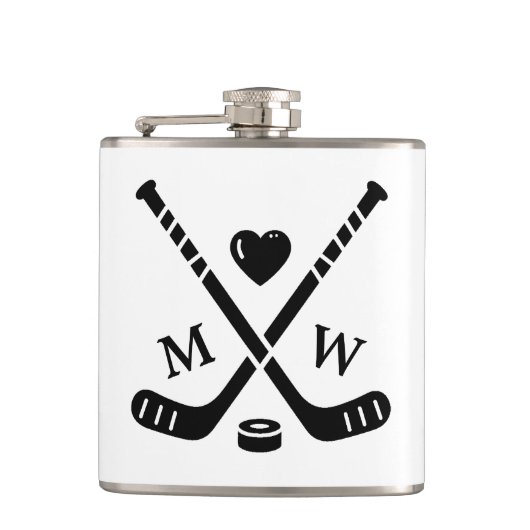 Hockey-Liebe Flachmann (Vorderseite)