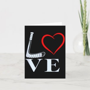 Hockey-Liebe-Herz-Grafik für Eishockey-Fans Karte