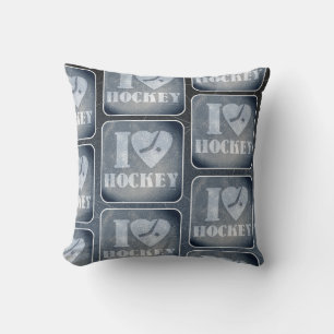 Hockey Liebe Pattern Kissen