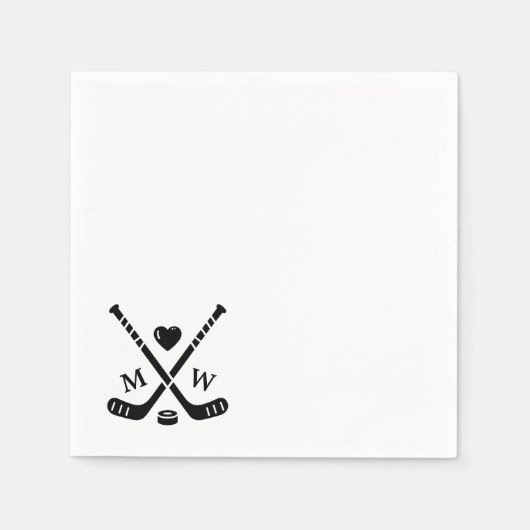 Hockey-Liebe Serviette (Vorderseite)