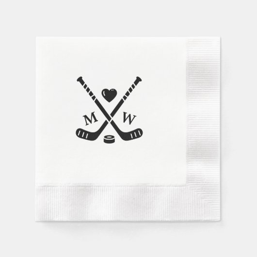 Hockey-Liebe Serviette (Vorderseite)