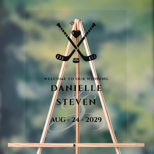 Hockey-Liebe willkommen Acrylschild (Neutral)