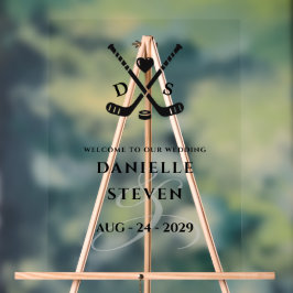 Hockey-Liebe willkommen Acrylschild