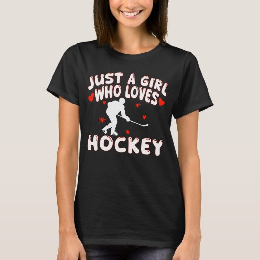 Hockey Liebhaber nur ein Mädchen, das Hockey Liebe T-Shirt (Vorderseite)