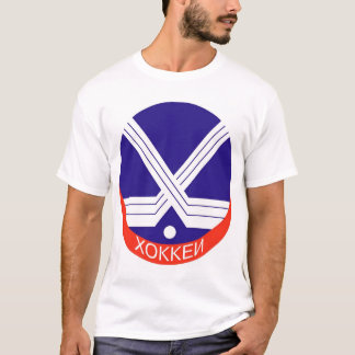 Hockey-Logo auf russisch T-Shirt