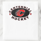 Hockey-Logo Ovaler Aufkleber (Tasche)