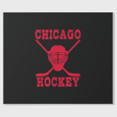 Hockey Lover| Chicagoer Hockey Geschenkpapier (Flach)