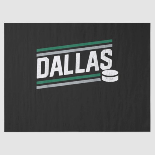 Hockey Lover | Cooles Power-Spiel in Dallas Seidenpapier (Vorderseite)