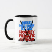 Hockey Lover Diesel Mechanic Tasse (Links)
