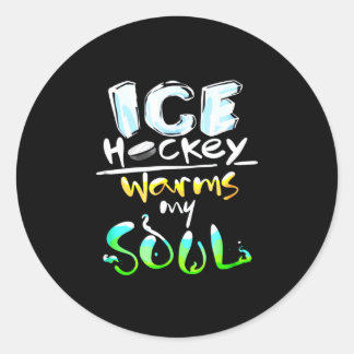 Hockey Lover | Eishockey erwärmt mein Soul Runder Aufkleber