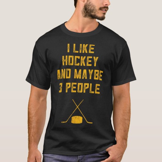 Hockey Lover für Männer, die ich mag Hockey und vi T-Shirt (Vorderseite)