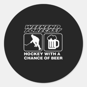 Hockey Lover  Hockey mit Bier - Chance Runder Aufkleber