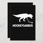 Hockey Lover | Hockey Saurus Feiertagskarte (Vorne/Hinten)