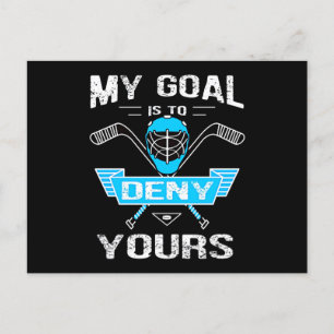 Hockey Lover   Mein Ziel ist es, euch zu verweiger Einladungspostkarte