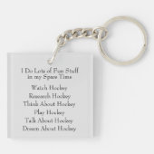Hockey Lover Player Fan, Was ich in der Freizeit m Schlüsselanhänger (Rückseite)