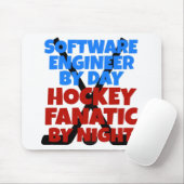 Hockey Lover Software Engineer Mousepad (Mit Mouse)