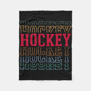 Hockey Lustiger mehrschichtiger Text Team Spieler  Fleecedecke