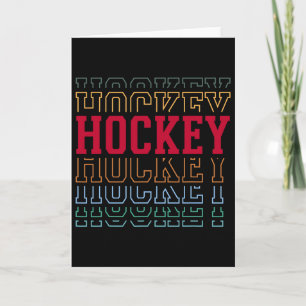 Hockey Lustiger mehrschichtiger Text Team Spieler Karte