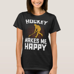 Hockey macht mich glücklich Eishockey Frisbee 1 T-Shirt