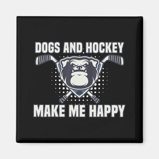 Hockey macht mich so glücklich Coach Geschenke Pla Magnet (Vorne)