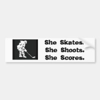 Hockey-Mädchen-Autoaufkleber