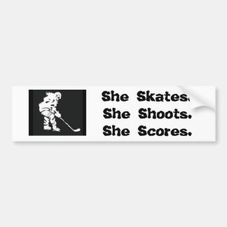 Hockey-Mädchen-Autoaufkleber Autoaufkleber