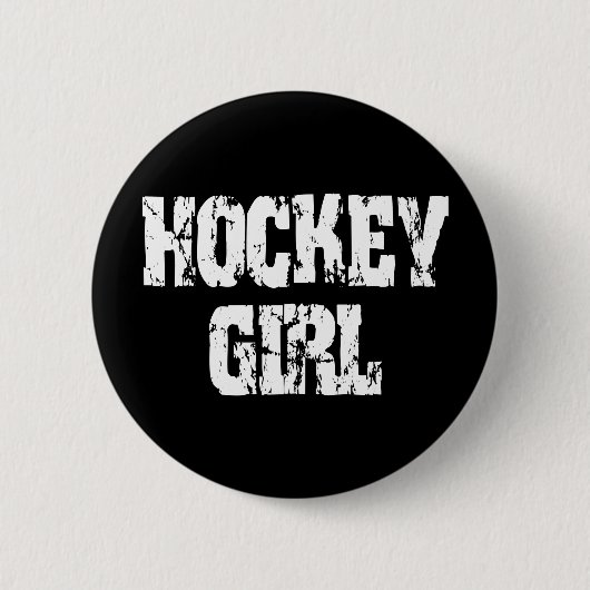 Hockey-Mädchen-Hockey-Mädchen Button (Vorderseite)