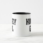Hockey-Mädchen-Hockey-Mädchen Tasse (Zentrum)