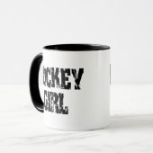 Hockey-Mädchen-Hockey-Mädchen Tasse (Vorderseite Links)