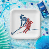 Hockey Mädchen Pappteller (Party)