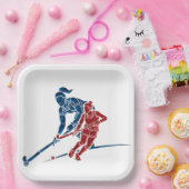 Hockey Mädchen Pappteller (Party)