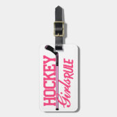 Hockey-Mädchen-Regel Gepäckanhänger (Vorderseite vertikal)