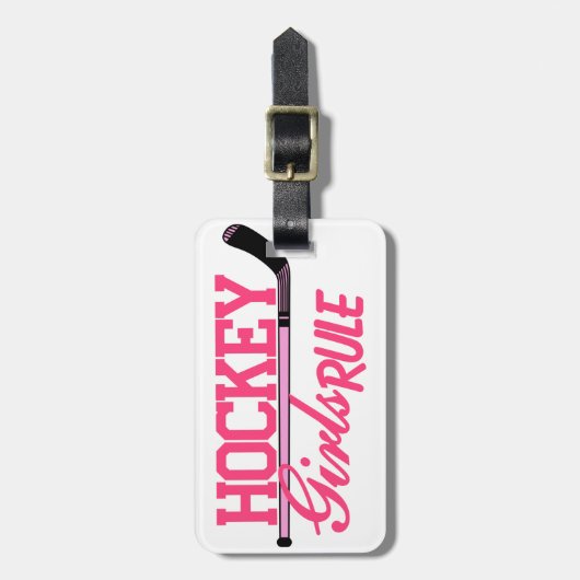 Hockey-Mädchen-Regel Gepäckanhänger (Vorderseite vertikal)