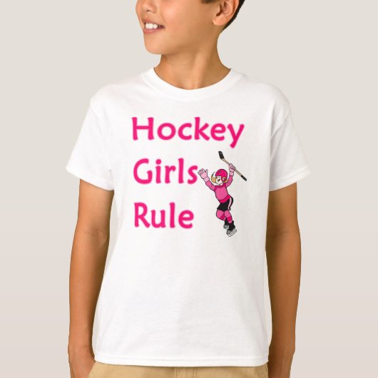 Hockey-Mädchen-Regel T-Shirt (Vorderseite)