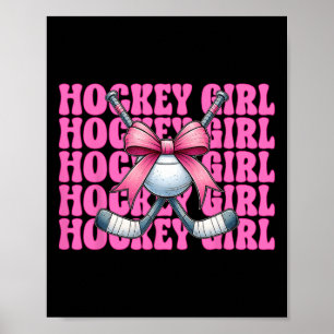 Hockey Mädchen Street-Hockey-Mädchen Kokette Schle Poster