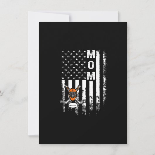 Hockey Mama American Flag Vintage Weihnachten Weih Einladung (Vorderseite)