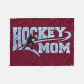 Hockey-Mama-athletischer Schwanz Fleecedecke (Vorderseite (Horizontal))